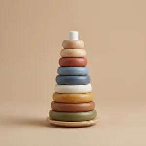 Minimalist wooden stacking toy