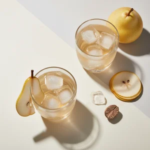 Golden hour pear drinks
