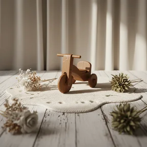 Charming wooden toy bicycle