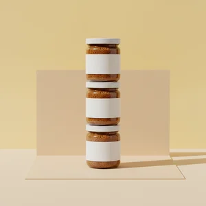 Stacked Granola Butter Jars