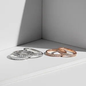 Sleek silver minimalist bangles