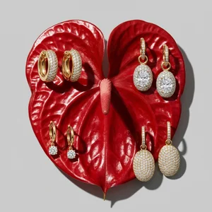Exotic floral earrings