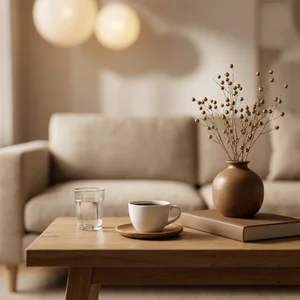 Warm morning coffee scene