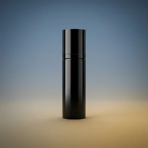 Sleek black bottle on gradient
