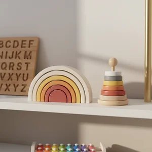 Wooden Rainbow Stacking Toy