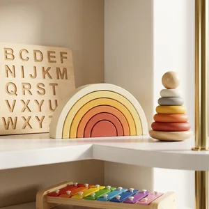 Wooden Rainbow Stacking Toy