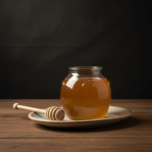 Golden Honey Jar & Dipper