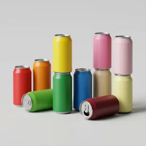 Colorful Beverage Can Stack