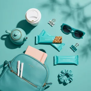 Everyday adventure essentials flat lay