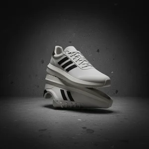 Sporty white athletic shoe