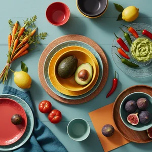 Vibrant Brunch Table Setting