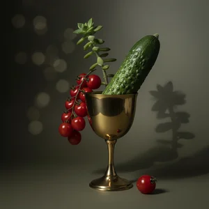 Dramatic garden harvest