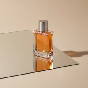 Elegant amber fragrance bottle