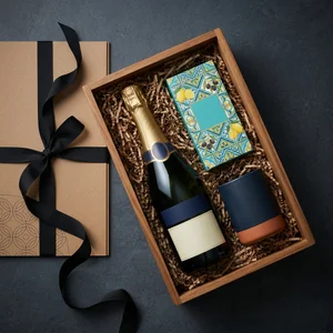 Gourmet champagne gift box