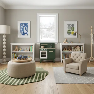 Cozy minimalist kids room