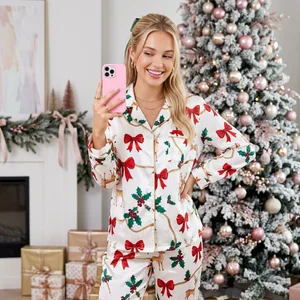 Cozy Christmas PJs selfie