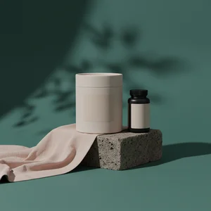 Natural skincare bottles