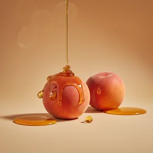 Sweet honey-drizzled peaches