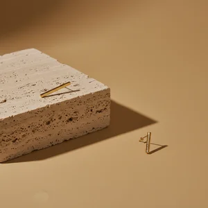 Minimalist golden earrings