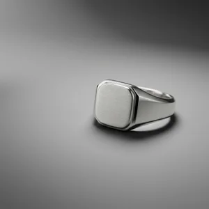 Minimalist silver signet ring
