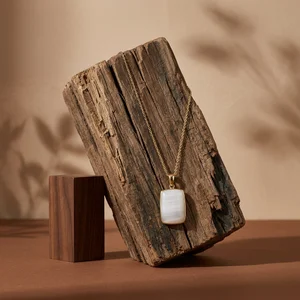 Natural wood jewelry display