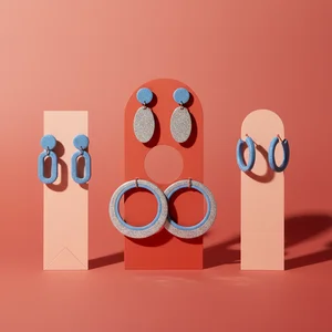 Minimalist pink jewelry display