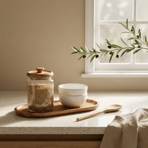 Serene home office workspace
