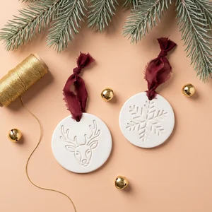 Handmade clay Christmas ornaments