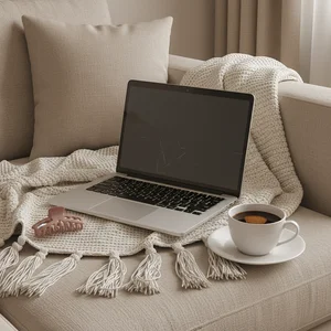 Cozy work-from-home setup