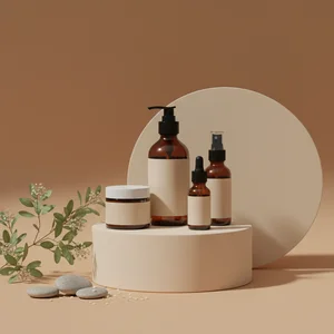 Organic beauty essentials display