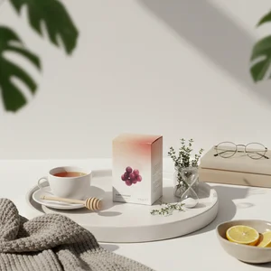 Relaxing herbal tea moment