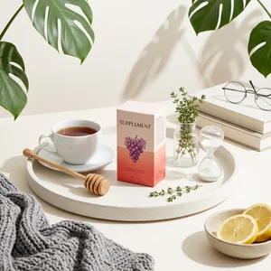 Relaxing herbal tea moment
