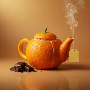 Zesty orange tea pot