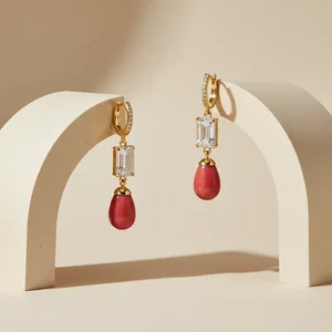 Modern geometric earring