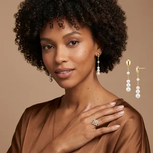 Elegant jewelry on model