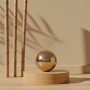 Natural bamboo product pedestal