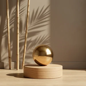 Natural bamboo product pedestal