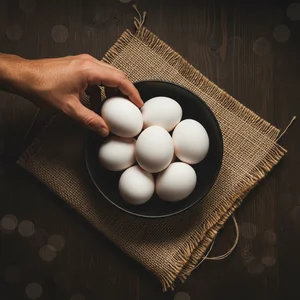 Rustic farm fresh eggs