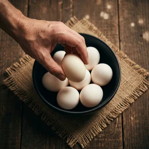 Rustic farm fresh eggs