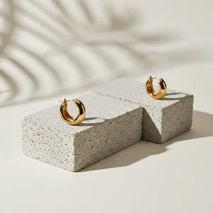 Modern Gold Hoop Earrings