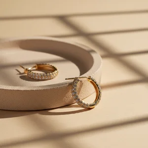 Minimalist gold hoop earrings