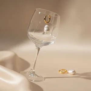 Sparkling jewelry with water drops