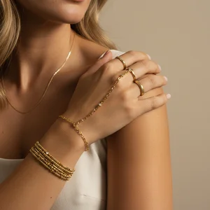 Delicate gold jewellery