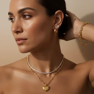 Delicate Gold Jewelry Showcase