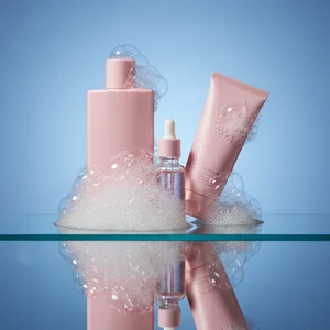 Pink bubble bath beauty set