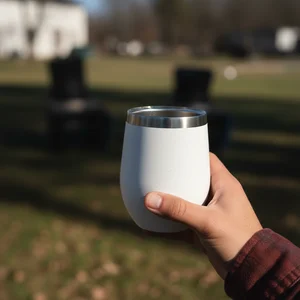 Yeti tumbler on the go