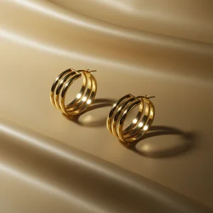 Golden Hoop Earrings