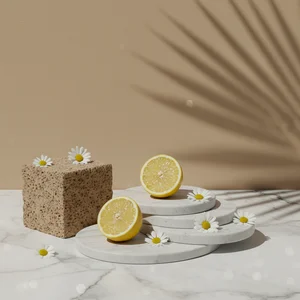 Serene citrus beauty display