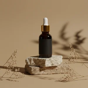 Serene Amber Skincare Bottle