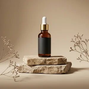 Serene Amber Skincare Bottle